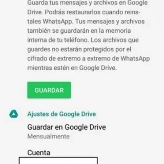 Cambiar backup por tu cuenta de Google