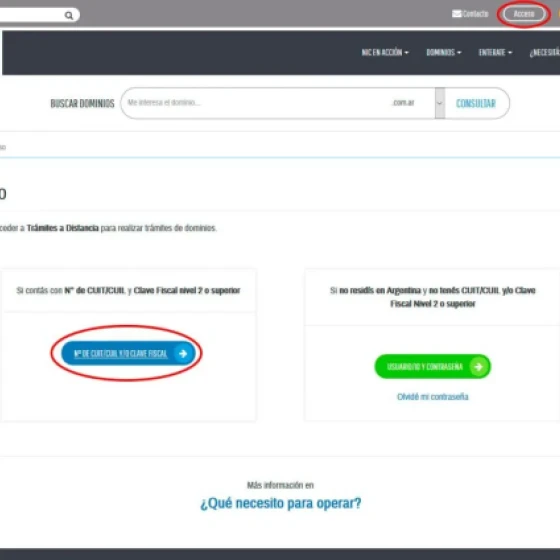El nuevo Titular deberá ingresar a Nic.Ar para recibir el dominio