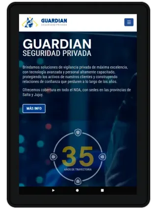 Diseño de Sitios Web Corporativos para Guardián Seguridad