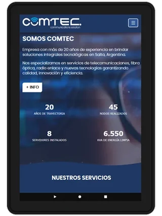 Diseño de Sitio Web para Comtec
